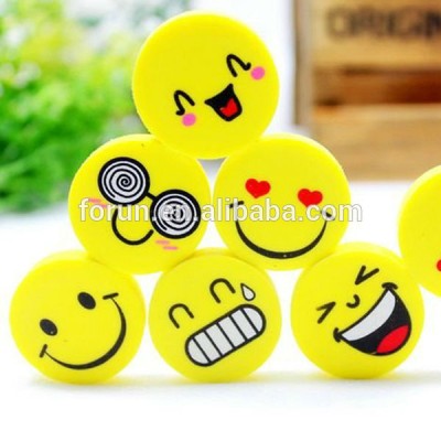 New desgin Made In China pencil top rubber eraser  Smile Face Eraser